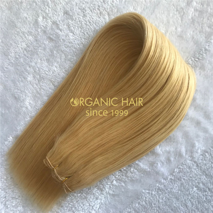 Human full cuticle hand tied weft hair on sale X165